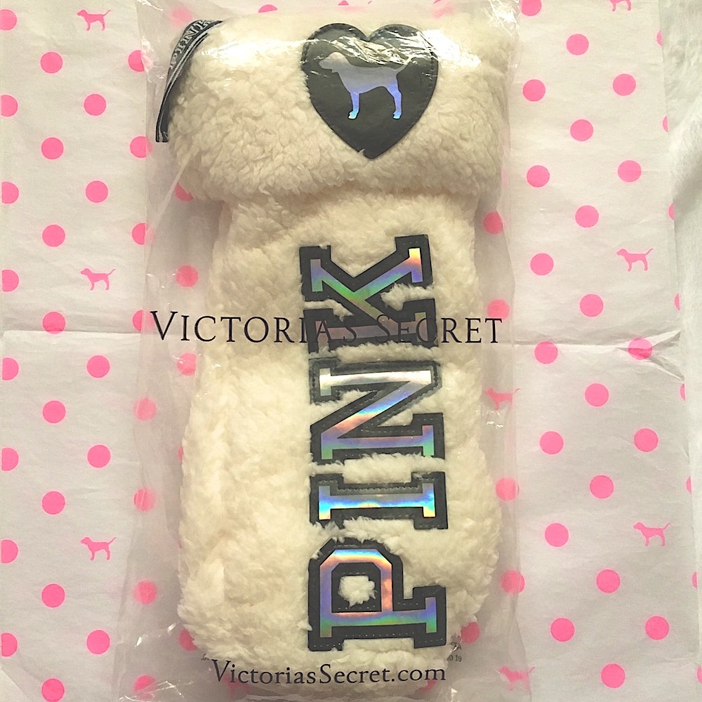 PINK VS Sherpa Stocking Iridescent New With Tag - Picture 8 of 8